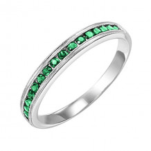 Gems One 14Kt White Gold Emerald (1/3 Ctw) Ring - FR1081-4W