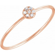 14K Rose .04 CTW Diamond Petite Circle Ring - 65192260002P