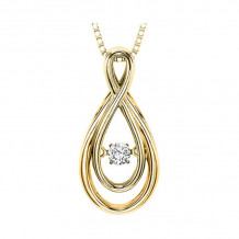 Gems One 14KT Yellow Gold & Diamond Rhythm Of Love Neckwear Pendant  - 1/10 ctw - ROL1008-4YC