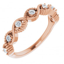 14K Rose 1/5 CTW Diamond Stackable Ring - 720466034P