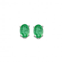Gems One 14Kt White Gold Emerald (1 Ctw) Earring - EEO64-4W