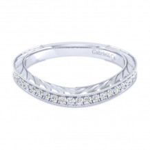 Gabriel & Co. 14k White Gold Victorian Diamond Wedding Band - WB11963W44JJ