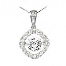 Gems One 14KT White Gold & Diamond Rhythm Of Love Neckwear Pendant  - 2 ctw - ROL1156-4WC