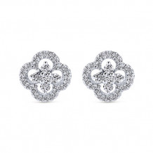 Gabriel & Co. 14k White Gold Lusso Diamond Stud Earrings - EG12221W45JJ
