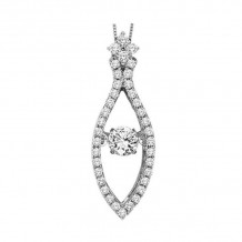 Gems One 14KT White Gold & Diamond Rhythm Of Love Neckwear Pendant  - 1/2 ctw - ROL1002-4WC
