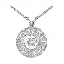 Gems One 14KT White Gold & Diamonds Stunning Neckwear Pendant - 1-5/8 ctw - ROL1041IL-4WC
