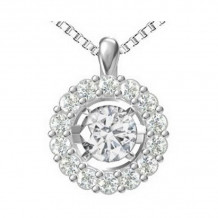 Gems One Silver (SLV 995) Diamond Rhythm Of Love Neckwear Pendant  - 1/2 ctw - ROL1116-SSWD