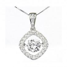 Gems One 14KT White Gold & Diamond Rhythm Of Love Neckwear Pendant  - 1-1/2 ctw - ROL1155-4WC