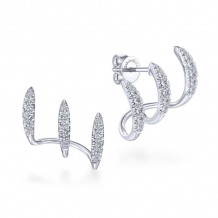 Gabriel & Co. 14k White Gold Kaslique Diamond Stud Earrings - EG13652W45JJ