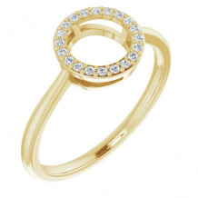 14K Yellow 1/10 CTW Diamond Circle Ring - 65180760000P