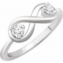 14K White 1/4 CTW Diamond Infinity-Inspired Ring - 65269760001P