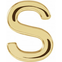 14K Yellow Single Initial S Earring - 86800210P