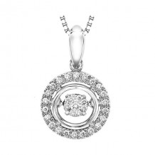 Gems One Silver Diamond (1/10Ctw) Pendant - ROL1028-SSWD