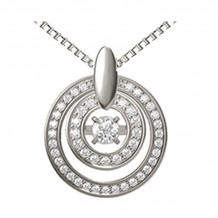 Gems One 14KT White Gold & Diamond Rhythm Of Love Neckwear Pendant  - 1/2 ctw - ROL1077-4WC