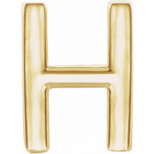 14K Yellow Single Initial H Earring - 86800144P