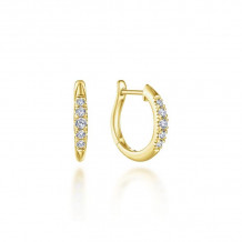 Gabriel & Co. 14k Yellow Gold Lusso Diamond Huggie Earrings - EG13327Y45JJ