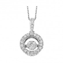 Gems One 14KT White Gold & Diamond Rhythm Of Love Neckwear Pendant   - 5/8 ctw - ROL1242-4WC