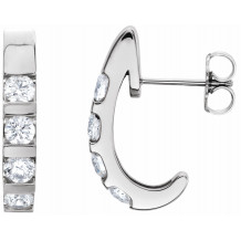 14K White 1 CTW Diamond Earrings - 8983600P