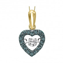 Gems One 14KT Yellow Gold & Diamond Rhythm Of Love Neckwear Pendant  - 1/5 ctw - ROL1021-4YCBL