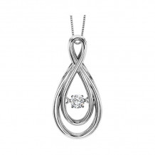 Gems One 14KT White Gold & Diamond Rhythm Of Love Neckwear Pendant  - 1/10 ctw - ROL1008-4WBL