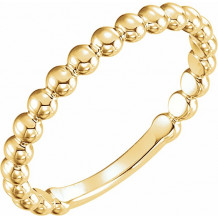 14K Yellow 2.5 mm Stackable Bead Ring - 516081008P