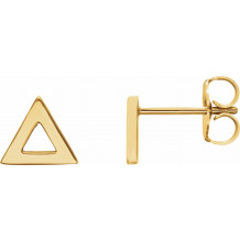 14K Yellow Triangle Earrings - 862566007P