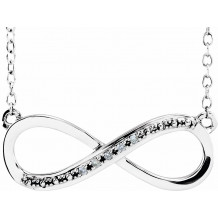 14K White .025 CTW Diamond 16-18 Necklace - 65109160001P