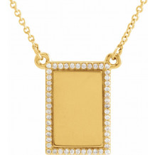 14K Yellow 1/8 CTW Diamond Bar 18 Necklace - 6522706001P
