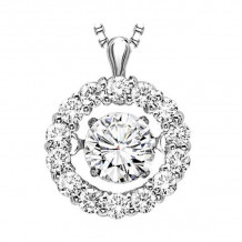 Gems One 14KT White Gold & Diamond Rhythm Of Love Neckwear Pendant   - 1/2 ctw - ROL1047-4WC