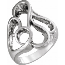 14K White Freeform Ring - 550937136P