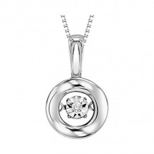 Gems One 10KT White Gold & Diamond Rhythm Of Love Neckwear Pendant  - 1/10 ctw - ROL1200-1WC