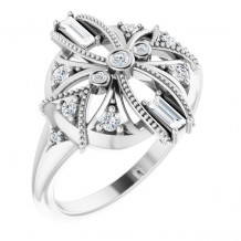 Platinum 1/4 CTW Diamond Vintage-Inspired Ring - 124057603P