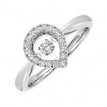 Gems One Silver (SLV 995) Diamond Rhythm Of Love Fashion Ring   - 1/5 ctw - ROL1180-SSD