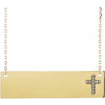 14K Yellow .03 CTW Diamond Cross 16-18 Necklace - 86530610P