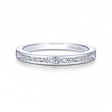 Gabriel & Co. 14k White Gold Contemporary Diamond Wedding Band - WB14400R4W44JJ