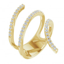 14K Yellow 1/2 CTW Diamond Spiral Wrap Ring - 65215260000P