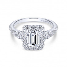 Gabriel & Co. 14k White Gold Contemporary Halo Engagement Ring - ER13885E4W44JJ