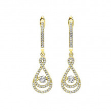 Gems One 14KT Yellow Gold & Diamond Rhythm Of Love Fashion Earrings  - 1/2 ctw - ROL2011-4YC