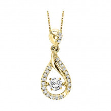 Gems One 10KT Yellow Gold & Diamond Rhythm Of Love Neckwear Pendant  - 1/6 ctw - ROL1197-1YC