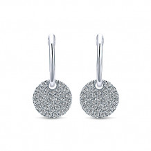 Gabriel & Co. 14k White Gold Lusso Diamond Drop Earrings - EG12654W45JJ