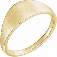 14K Yellow 21x7 mm Geometric Signet Ring - 51717102P