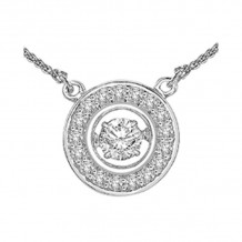 Gems One 14KT White Gold & Diamond Rhythm Of Love Neckwear Pendant  - 1/4 ctw - ROL1067-4WC