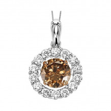 Gems One 14KT White Gold & Diamond Rhythm Of Love Neckwear Pendant  - 1/4 ctw - ROL1065-4WCD
