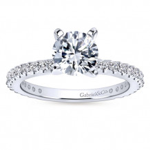 Gabriel & Co. 14k White Gold Contemporary Straight Engagement Ring - ER4124W44JJ