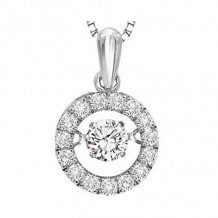 Gems One 14KT White Gold & Diamond Rhythm Of Love Neckwear Pendant  - 1/5 ctw - ROL1099-4WC