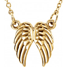 14K Yellow Tiny Poshu00ae Angel Wings 16-18 Necklace - 858001001P