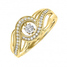 Gems One 10KT Yellow Gold & Diamond Rhythm Of Love Fashion Ring  - 1/4 ctw - ROL1178-1YC
