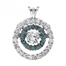 Gems One 14KT White Gold & Diamond Rhythm Of Love Neckwear Pendant  - 3/8 ctw - ROL1013-4WCBL