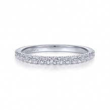 Gabriel & Co. 14k White Gold Contemporary Anniversary Wedding Band - WB14968R8W44JJ
