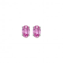 Gems One 14Kt White Gold Pink Sapphire (1/2 Ctw) Earring - EPO53-4W